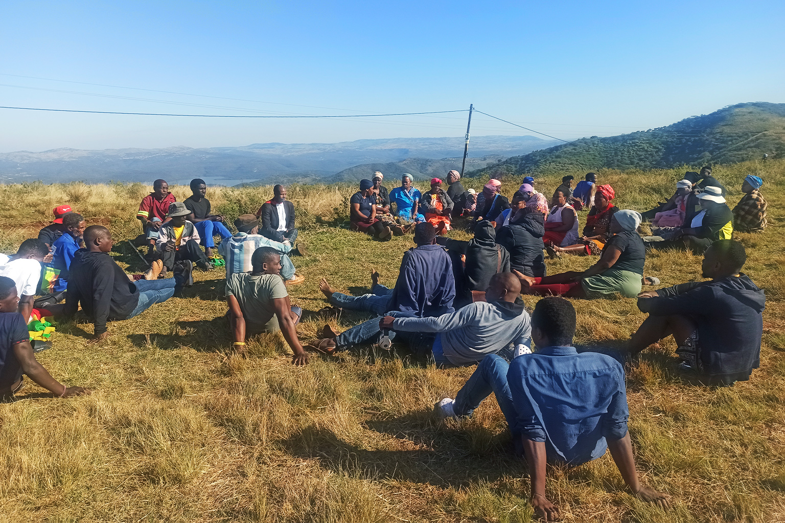 A meeting of concerned residents of Matshansundu village