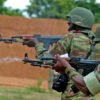 Beninese Army soldiers taking part in live fire exercise. But by the end of 2021, a series of attacks on soldiers by militants raised the specter of a long-feared spillover of insurgent violence into northern Benin. Image by Jad Sleiman, U.S. Marine Corps via Wikimedia Commons.