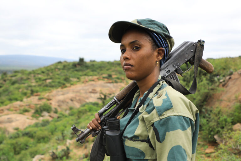 Fetiya Ousman on a patrol.