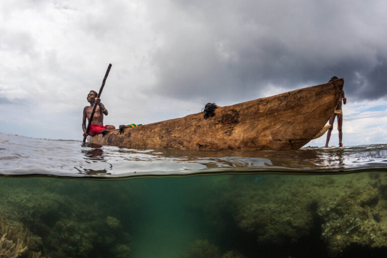 A fisher in Fiji.
