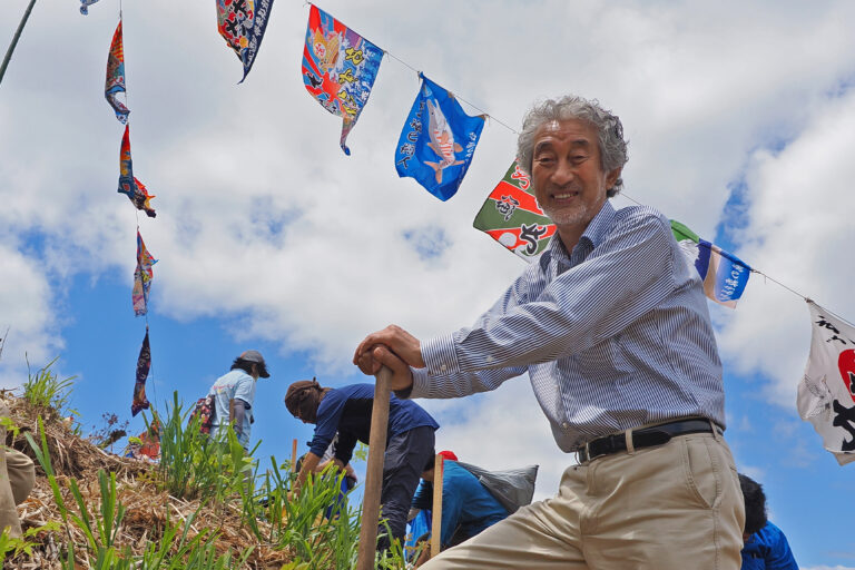 Shigeatsu Hatakeyama at a tree-planting festival
