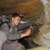 Budha looking for snails in a cave.