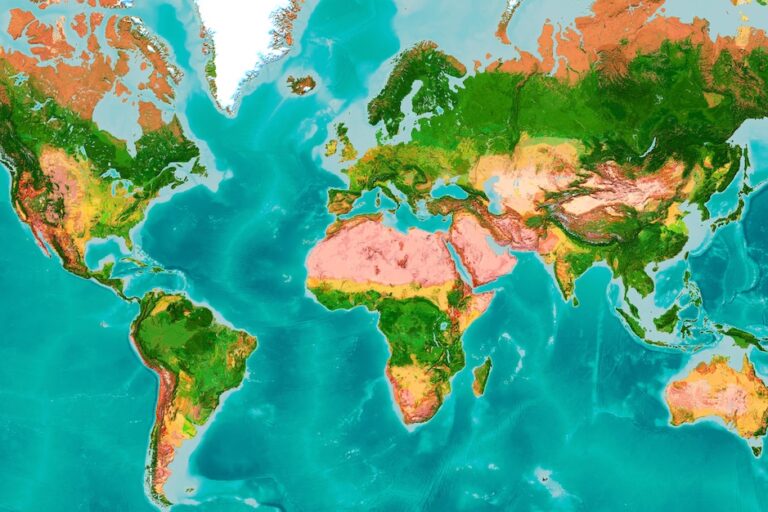 Global map of the oceans including elevation. Image courtesy of Esri.