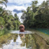 Papuan girl swims in Kali Biru in the Knasaimos landscape in Teminabuan, South Sorong, West Papua. Credit line: © Jurnasyanto Sukarno / Greenpeace