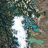 Satellite image of Argentina's Patagonia region.