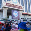 A protest against land-grabbing held in front of the Land Management Ministry in September, 2020. Image by Gerald Flynn.