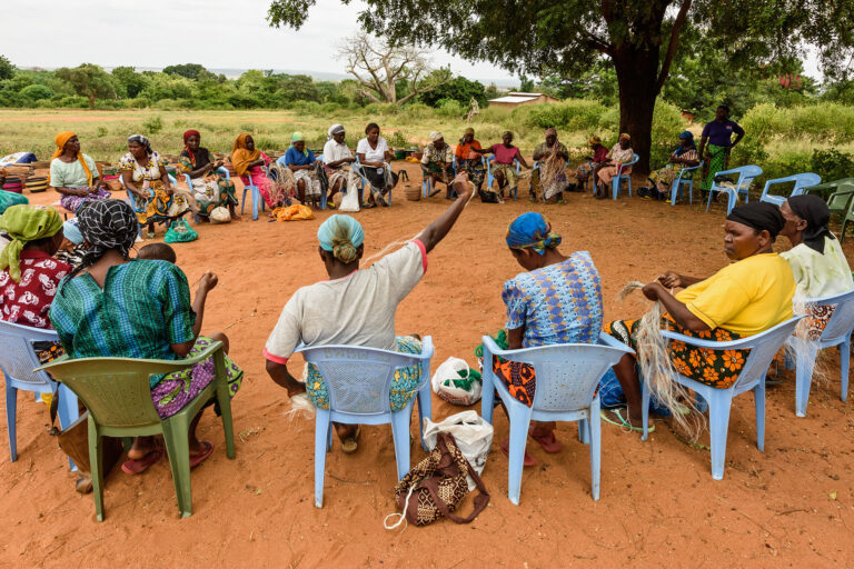The Bungule Women's Group, where women engage in entrepreneurial activities like producing arts and crafts.